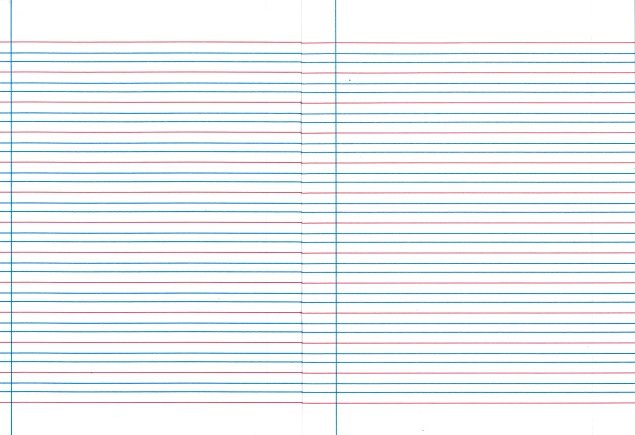 Exercise Book Narrow Lined Red/Blue